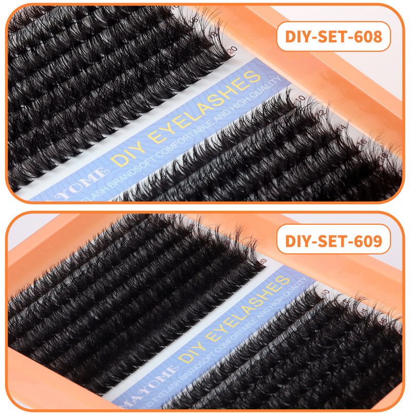 Künstliche Wimpern, einzelnes Büschel, segmentierte künstliche Wimpern, natürlich, dick, D-Curl, weich, 10–20 mm Wimpern_voghion.com