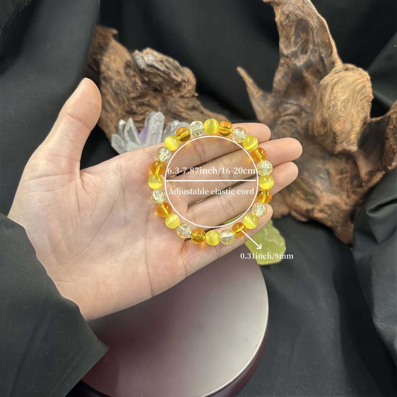Xiyin Cat's Eye Stone And Yellow Crystal Three Types Bracelet Direct Sale_voghion.com