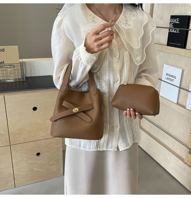 Fashionable minimalist basket work and commuting, Korean version versatile handbag with niche design, crossbody bag for_voghion.com