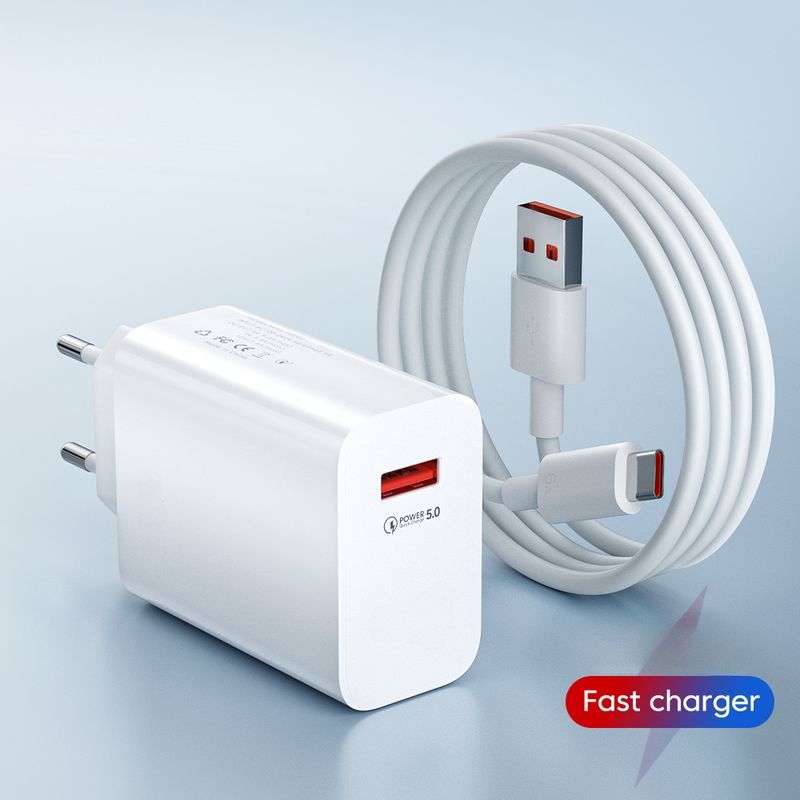 Fast Charging Q3.0 USB Type C Cable Mobile Phone Charger For IPhone Huawei Samsung Xiaomi Chhugtsharj_voghion.com