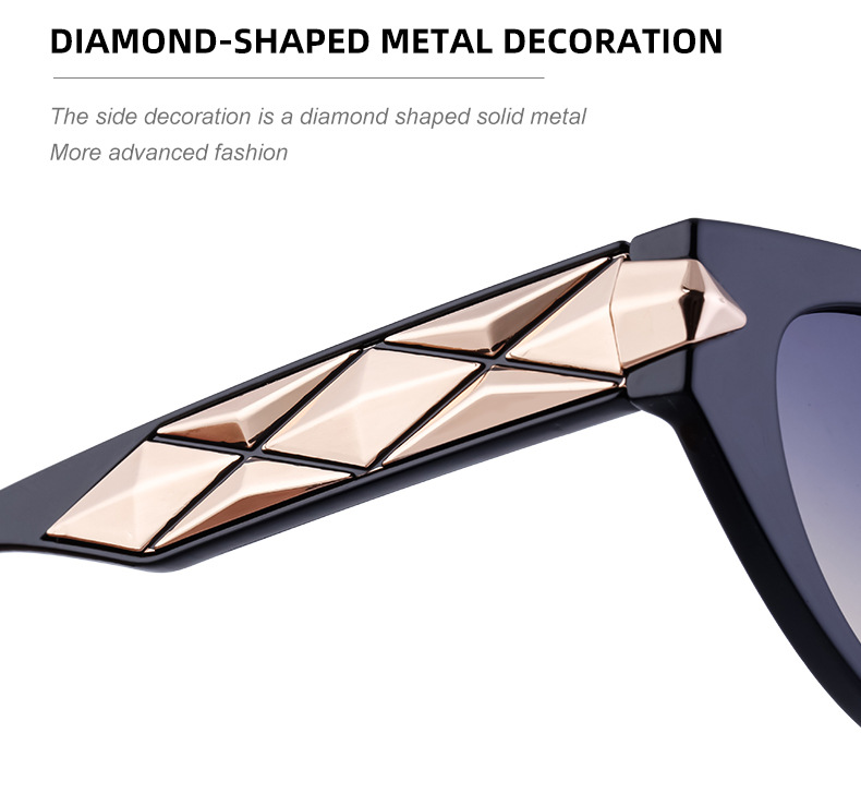 Foto di strada alla moda cat's eye, occhiali da sole resistenti ai raggi UV, occhiali da sole femminili_voghion.com