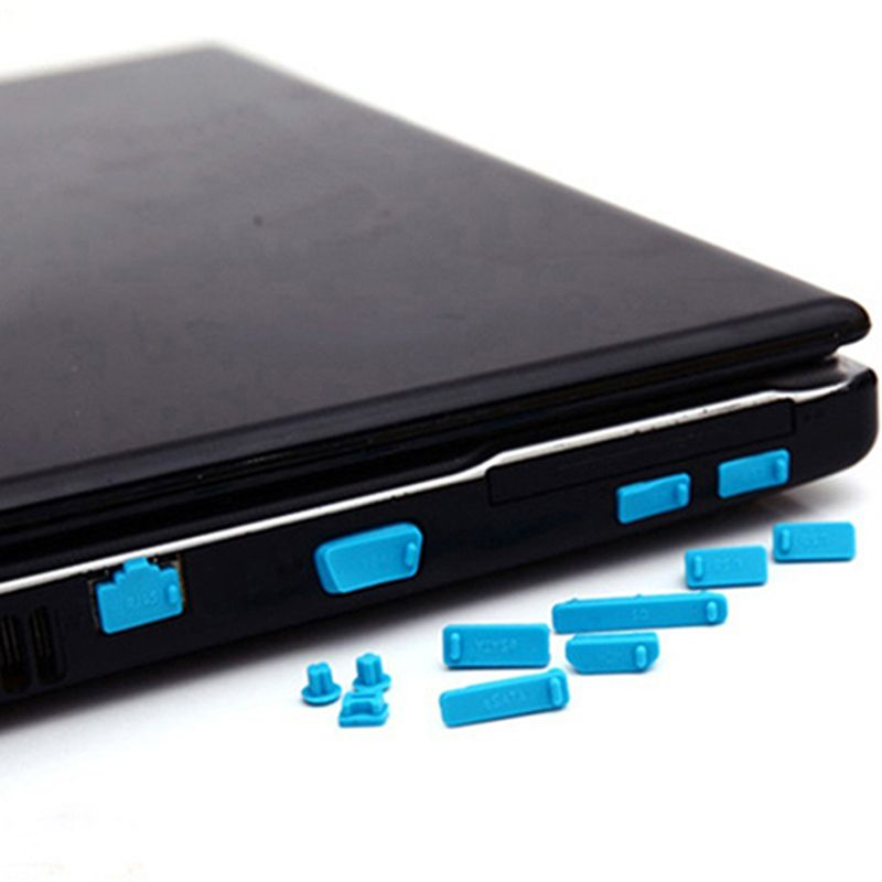 13 pièces/ensemble universel pour ordinateur portable ordinateur portable Silicone anti-poussière Ports couvercle bouchon de prise_voghion.com