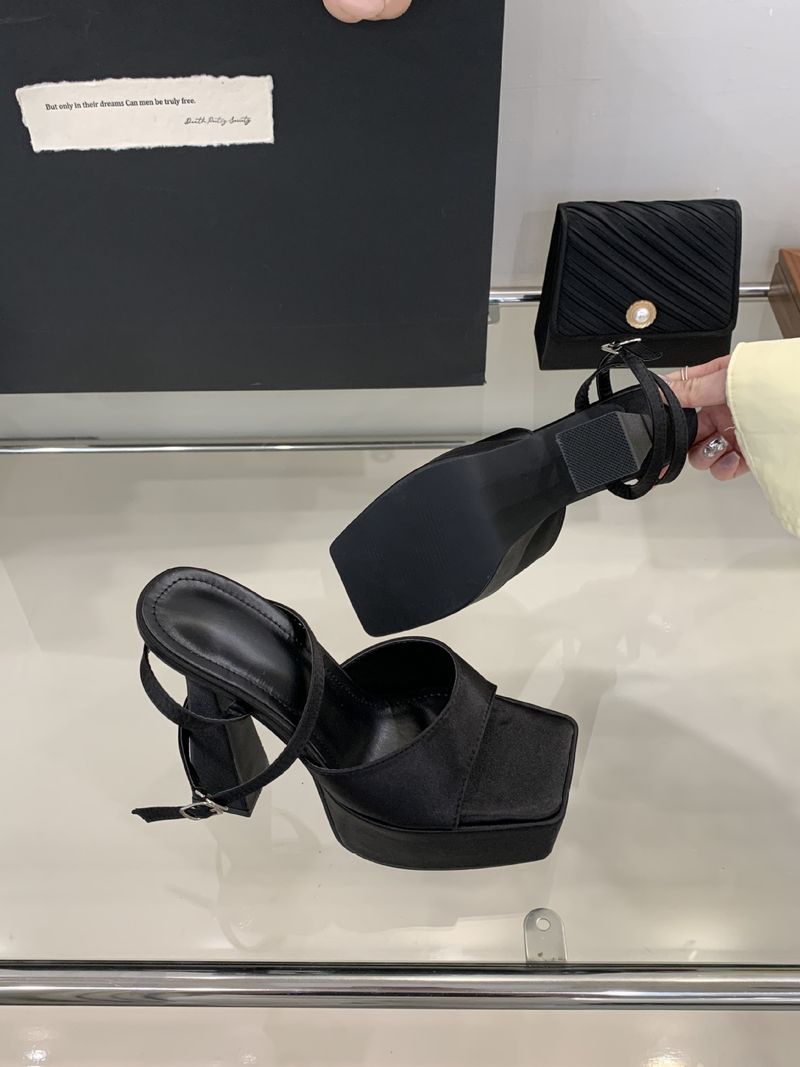 15 Centimeters High Heel Women's Sandals, Sexy Small Figure, Increase Height, Short Heel, Waterproof Platform, 2025 Spring Summer New_voghion.com