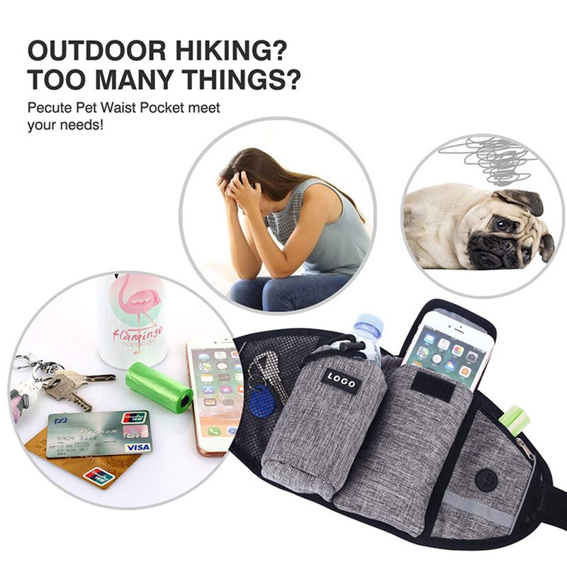 Bolsa de cinto para cães, bolsa de nylon impermeável e refletiva multifuncional para treinamento e lazer ao ar livre, para cães e passeios, da PawParty Store_voghion.com