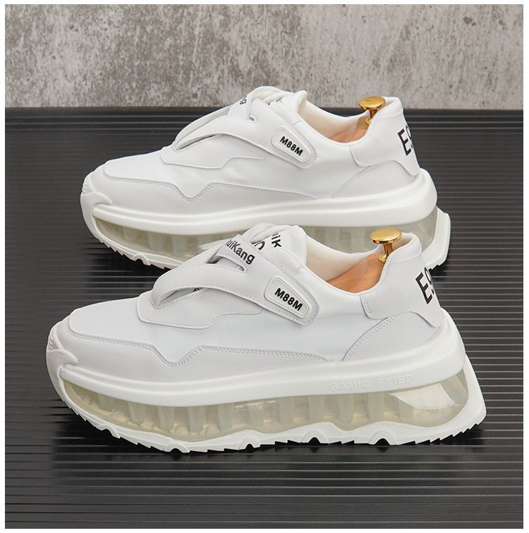 Män S Skor Canvas Daddy Sommarstil Andas Trendig Tjock sula Höjd Ökande Skor Full Palm Luftkudde Sport Casual_voghion.com