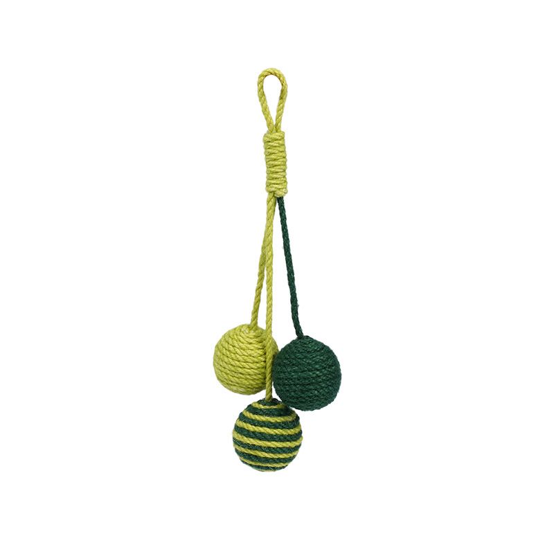 Zeze Teaser Wand Durable Chew Catnip Ball Set Cat Toy Self-Entertainment Kitten Pet_voghion.com