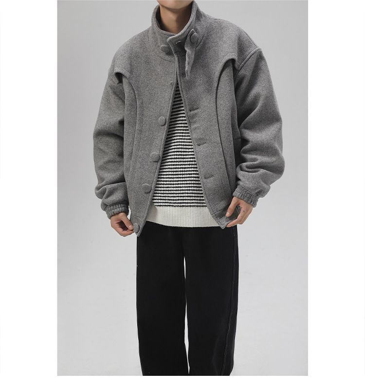 2023/winter American retro wool quilted casual jacket_voghion.com