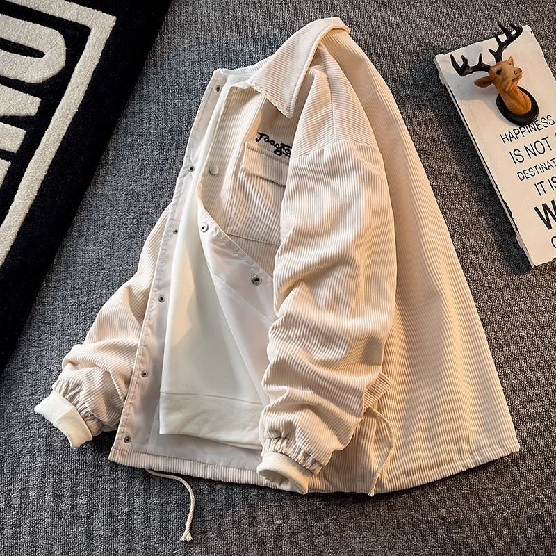 Premium-Arbeitsjacke für Herren – Locker geschnittener, vielseitiger Frühlings- und Herbstmantel in Schwarz, Braun und Apricot_voghion.com