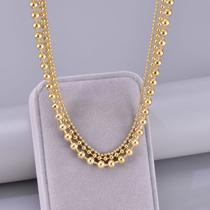 L19 Cuban Gold-Plated Heavy Multi-Layer Sweater Chain Necklace Titanium Steel Gold Plating_voghion.com