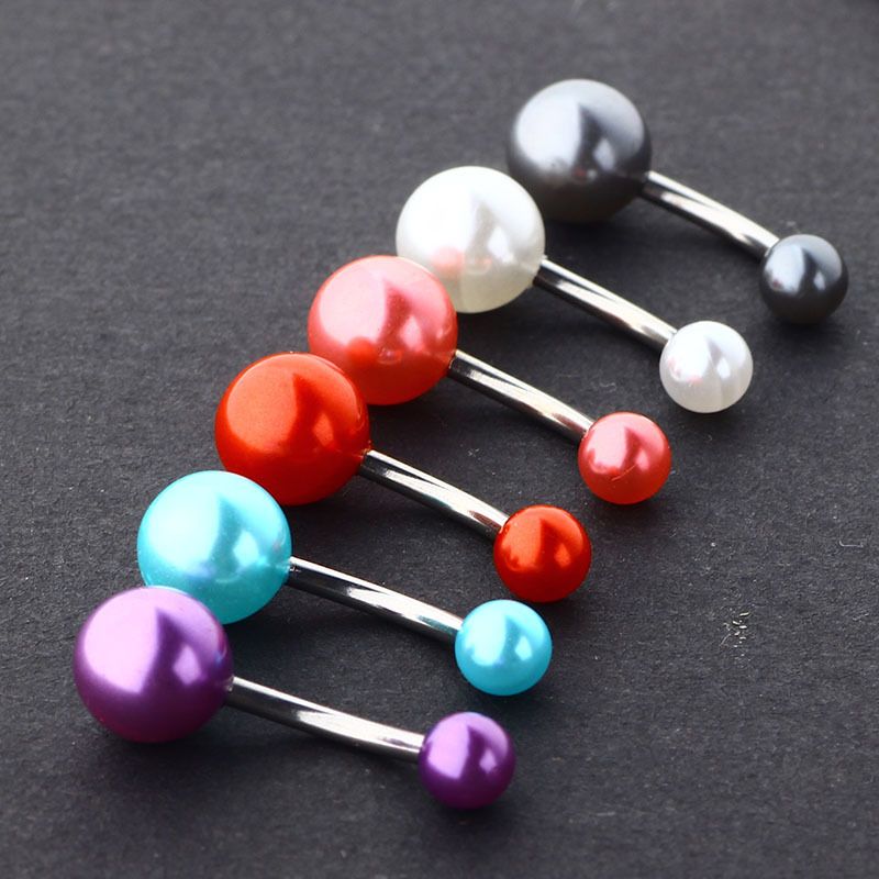 Piercing per il corpo umano, ombelico, chiodo per ombelico, anello per ombelico, 6 set di anelli per ombelico in perle_voghion.com
