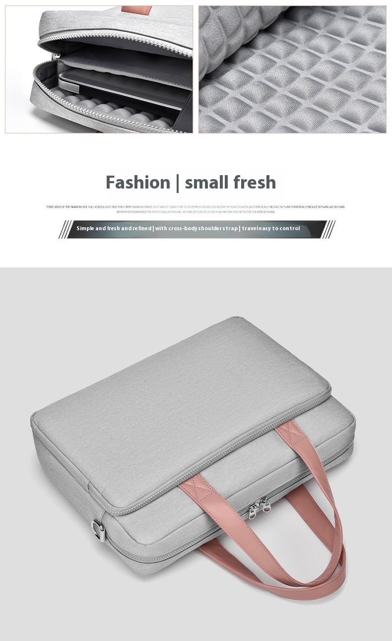 Fashionable And Minimalist Laptop Bag With Full Airbags Trendy Men's And Women's Handbag Suitable For Various Computers_voghion.com