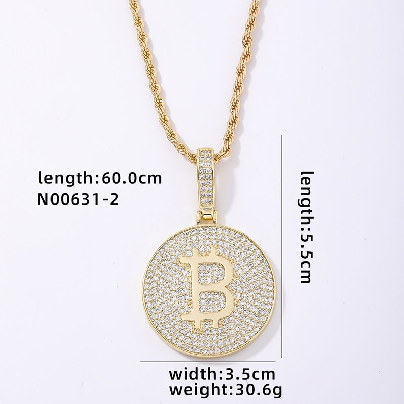 Hip Hop Hot Sale Bitcoin Volldiamantenanhänger Männer- a Fraemode Halskette populär Spezial_voghion.com