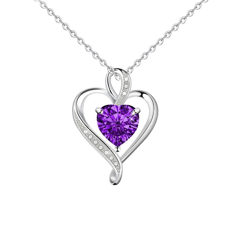Collana con clavicola elegante e versatile di alta qualità con ciondolo a forma di cuore con diamanti "Love At First Sight" di Ozone_voghion.com
