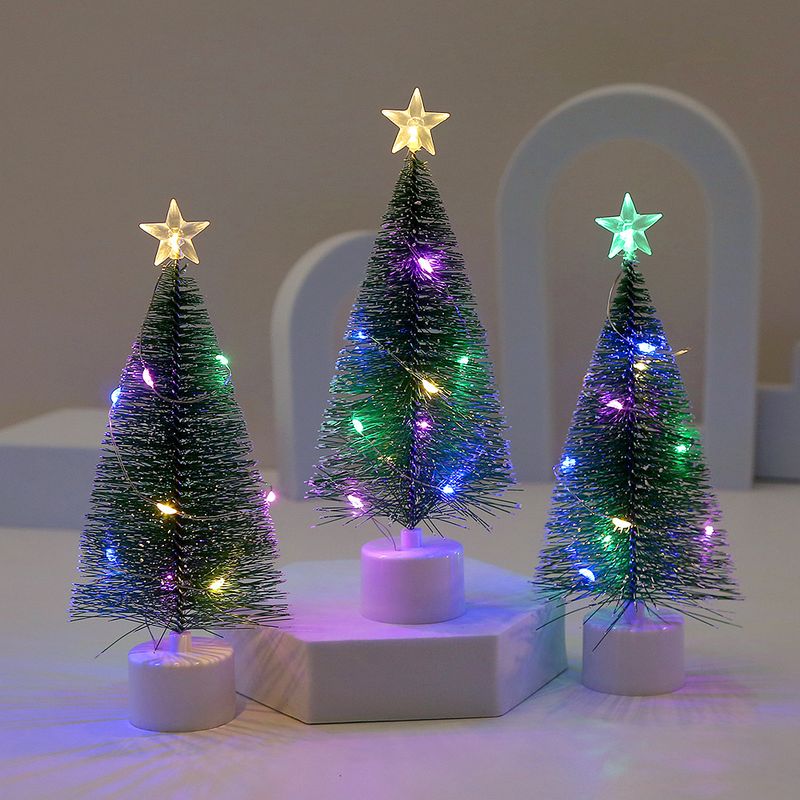 7-Color LED Christmas Tree With Light Strings - Mini Desktop Holiday Decor For Home, Office, Nursery & Festive Window Displays_voghion.com