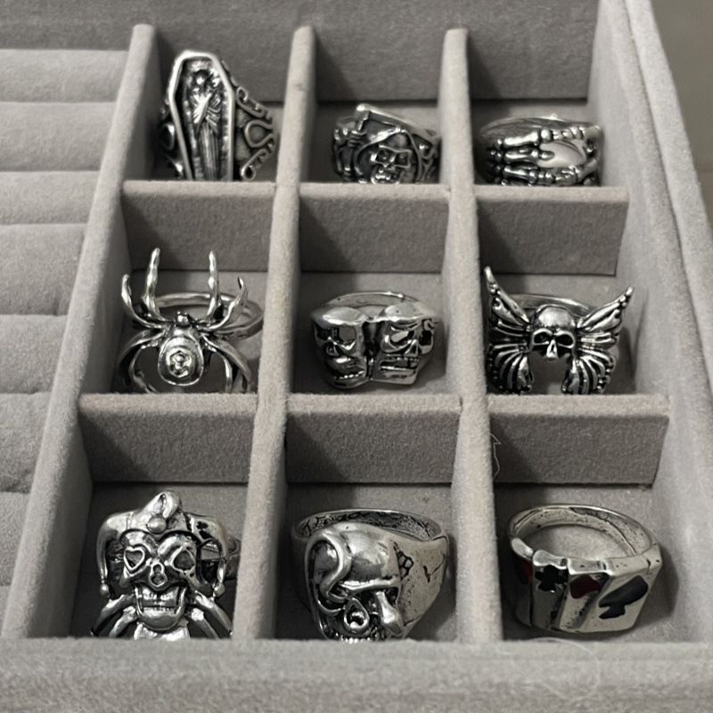Alloy Ghost Head - Bestselling Skull Stylish Mixed Ring_voghion.com