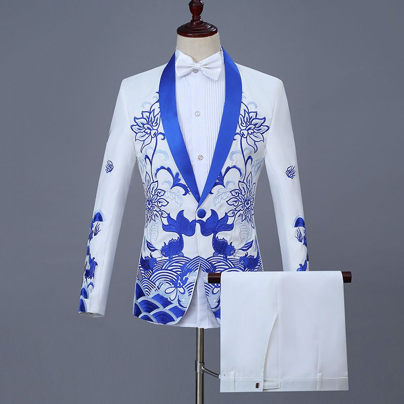 CT Performance Herrenanzug-Set im chinesischen Stil für Erwachsene, Hochzeit, Sänger, Bühne, Chor, Moderator, Kostüm, Abendgarderobe_voghion.com