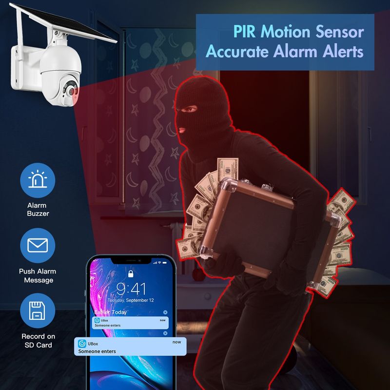 T22 1080P Full HD soldrevet 4G netværk EU-version kamera, understøtter PIR-alarm, nattesyn, tovejslyd, TF-kort_voghion.com