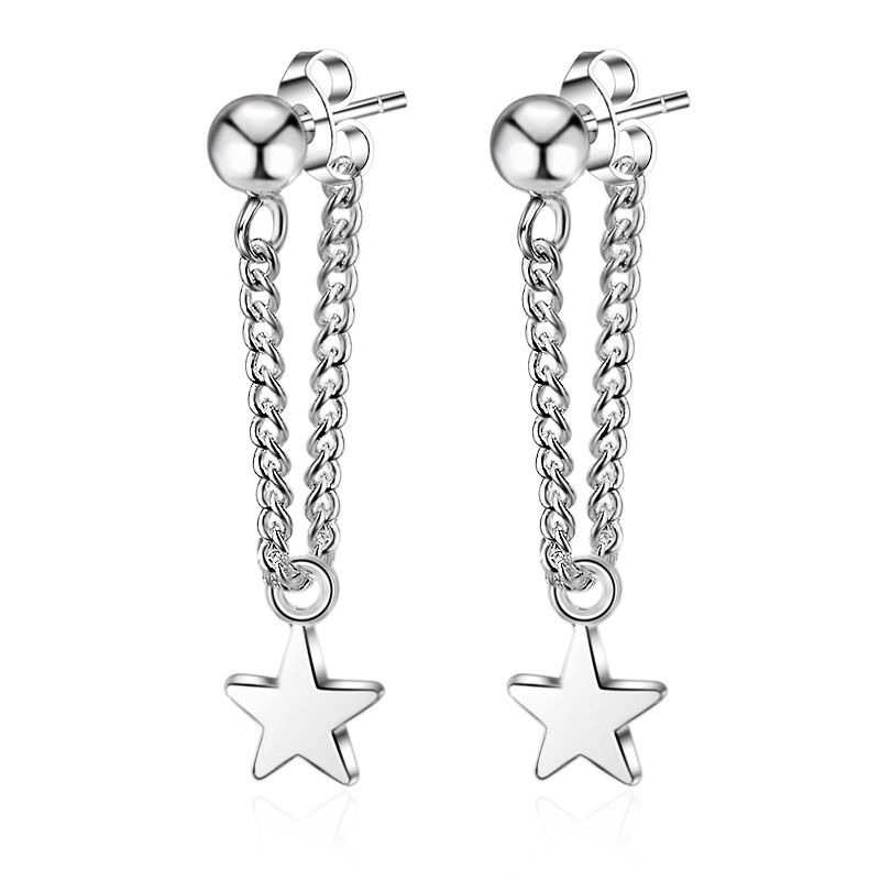 Korean Style Fashion Exquisite Five-Pointed Star Earrings For Women_voghion.com