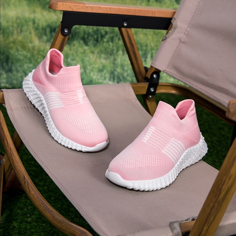Casual Low Top Slip On Woven Shoes Boys, Breathable Lightweight Sneakers For Walking Running Training, All Seasons_voghion.com