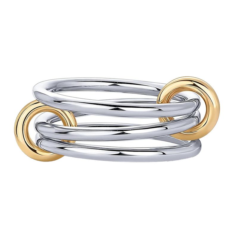Women's Jewelry Interlocking Stacking Ring Copper Material Seamless Smooth Ring_voghion.com