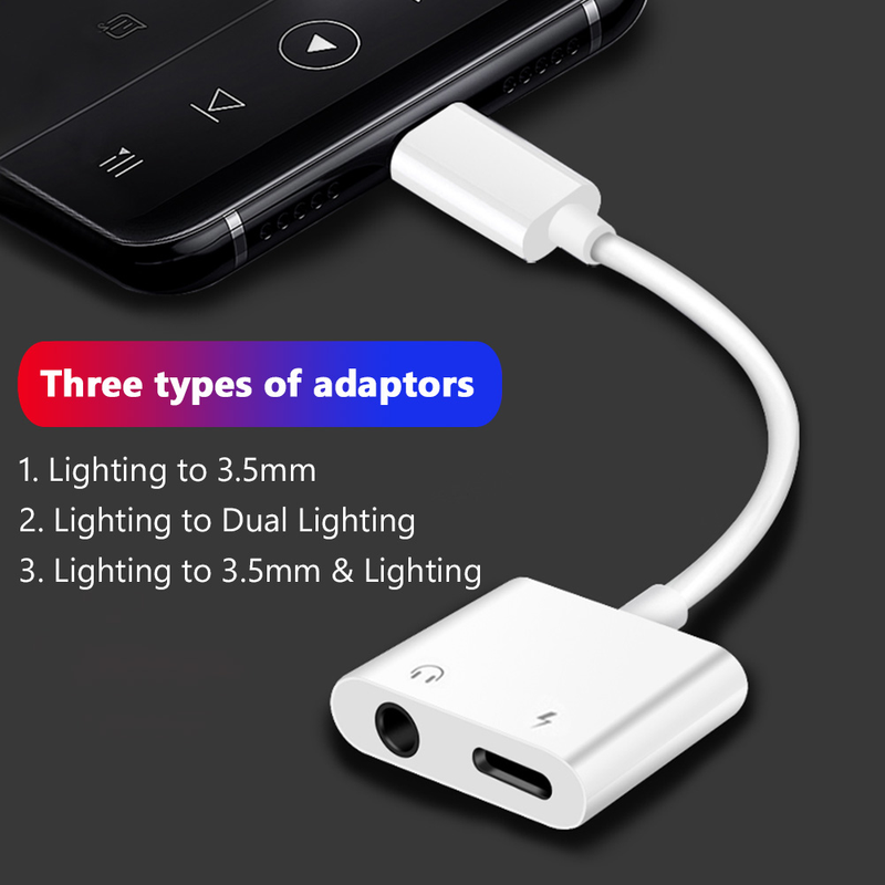 Lighting To 3.5mm Jack Audio Cable Adapter For IPhone 8 7 6 6S Plus X XR XS 11 12 Pro Max SE 2 Earphone Connector Stereo Adaptor_voghion.com