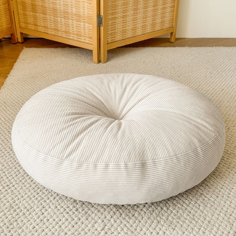 Cuscino futon in lino Kangju, spesso, per uso domestico, rotondo, in stile giapponese, per finestra a bovindo, tatami, pigro, rimovibile e lavabile._voghion.com