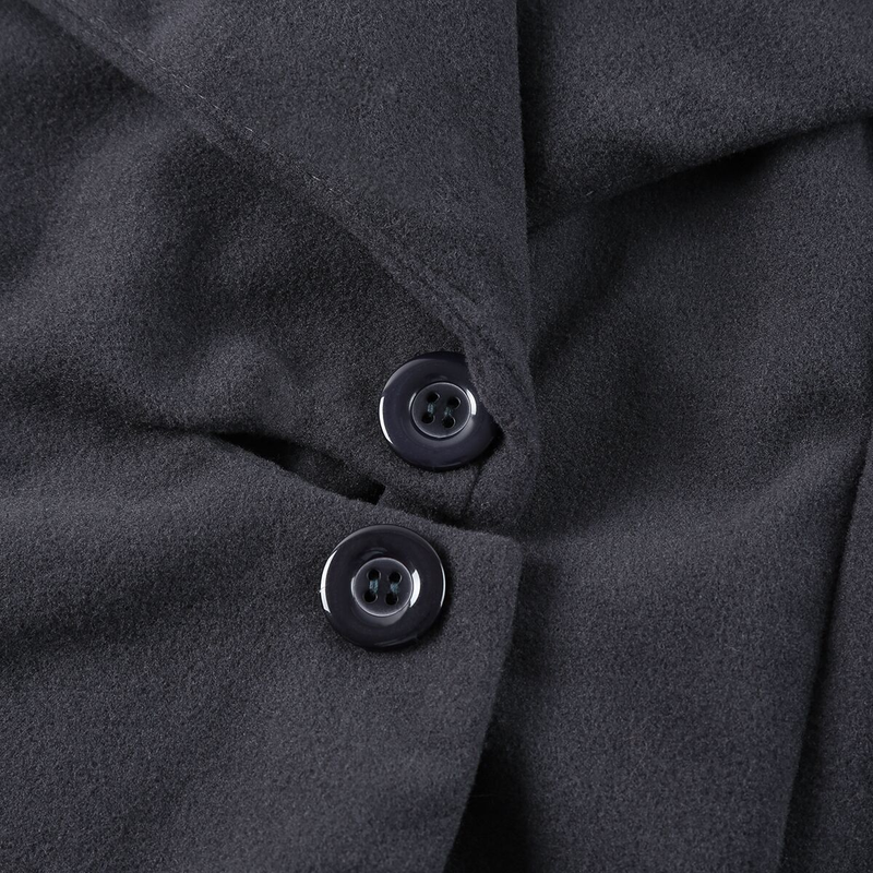 Goth Overcoat Trench Coat 2022 Gothic Long Slim Asymmetric Lapel Collar Button Elegant Y2k Streetwear Egirl Vintage_voghion.com