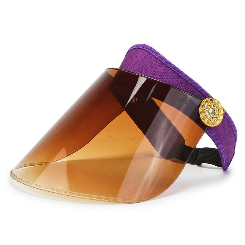 LazyZoom Cycling Protective Visor For Women, Summer Wide Brim UV Protection Welding Sun With Face Shield, Insect-proof,_voghion.com