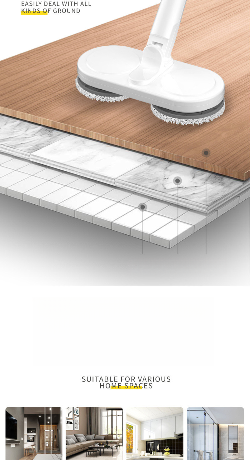 Electric Mop Smart Wireless Small Household Rechargeable Multifunctional Fully Automatic Lazy Mopping Machine All-in-One_voghion.com