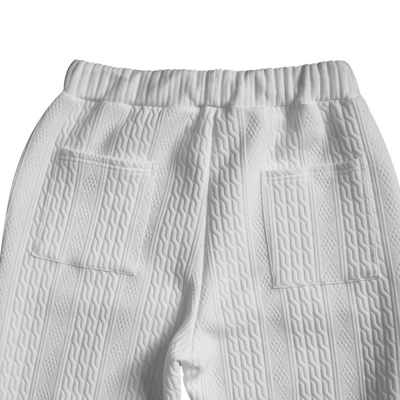 Herrenbekleidung Herren Freizeithose V-Ausschnitt Vielseitiger Jacquardpullover Herren Herbstanzug_voghion.com