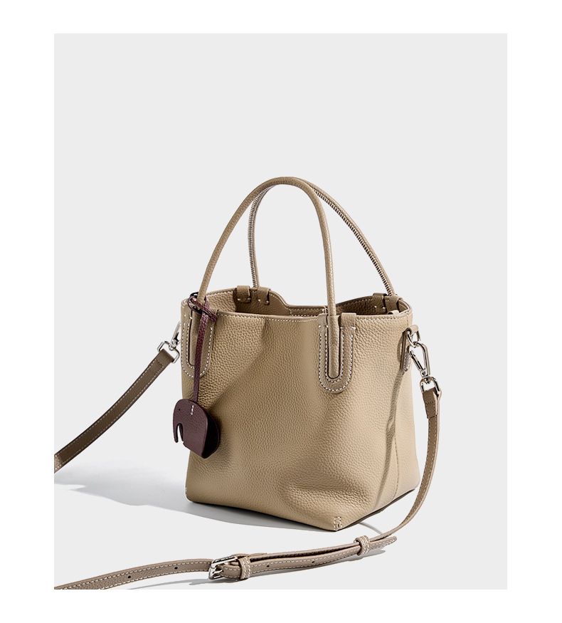 Sommermode Echtleder Eimer Tasche Nische Erste Schicht Rindsleder Retro Eine Schulter Crossbody Handheld Gemüse Korb Tasche_voghion.com