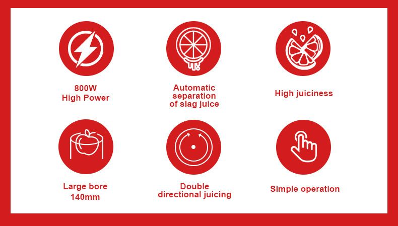 EU Standard Slow Juicer - Large Caliber Multi-Functional Household Juice Extractor 800W_voghion.com