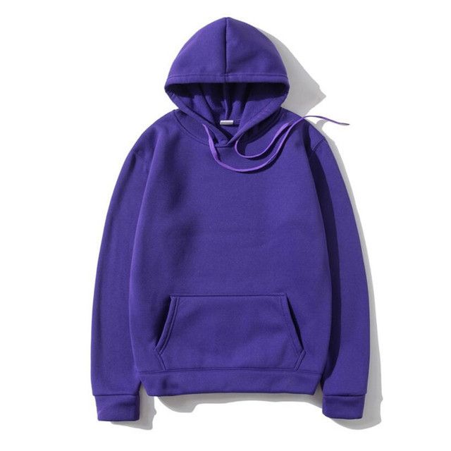 Abbigliamento da uomo Felpa con cappuccio in felpa con cappuccio tinta unita pesante di grandi dimensioni _voghion.com