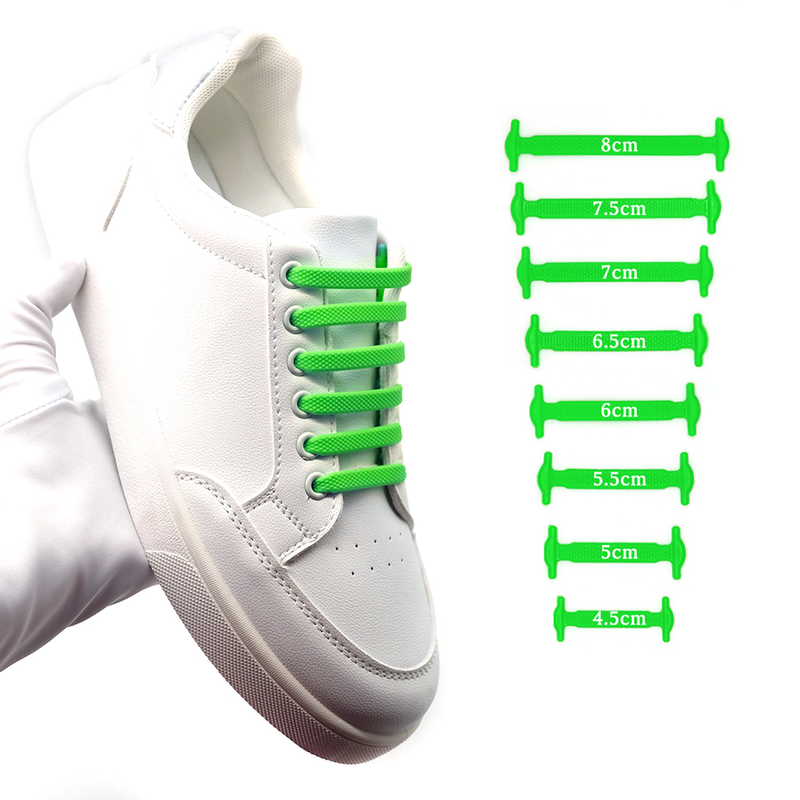 Nieuwe 16 stuks elastische veters alle sneakers siliconen stretch unisex mode geen stropdas schoenveter rubberen band schoenveters_voghion.com