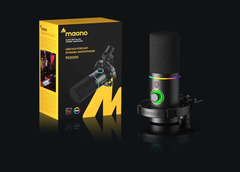 Maono PD200X Dynamic Microphone For Computer Streaming Professional Recording Gaming Noise Cancelling Universal_voghion.com