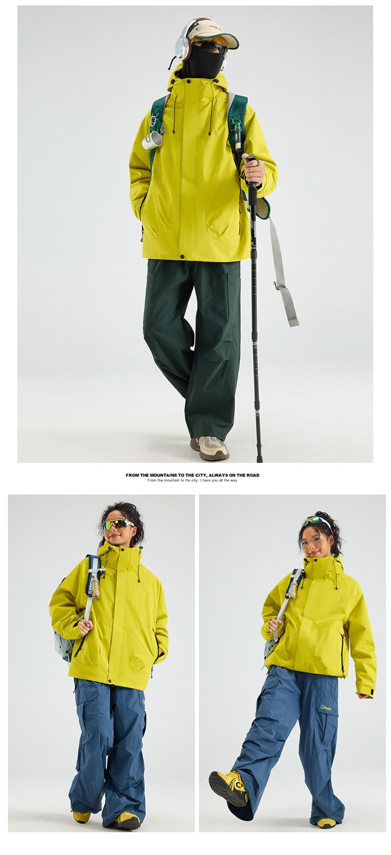 3-in-1 waterdichte winddichte fleece gevoerde jas voor heren en dames, afneembare capuchon, outdoor wandeljas met warme binnenlaag, unisex trekking regenjas_voghion.com