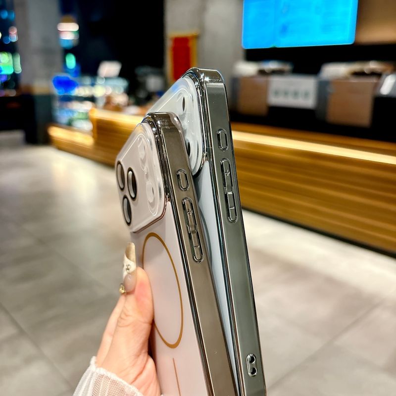 Luxury AG Nano Tempered Glass For Magsafe Case For IPhone 17 Air 16 15 14 13 12 11 Pro Max Plus Magnetic Wireless Charge Cover_voghion.com