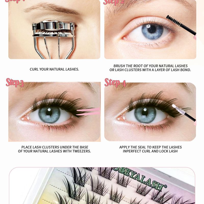 Eyelashes Set Fox Cool Large Capacity Oblique Flying Fox Segmented DIY Grafting False Eyelashes Glue Tweezers Set_voghion.com