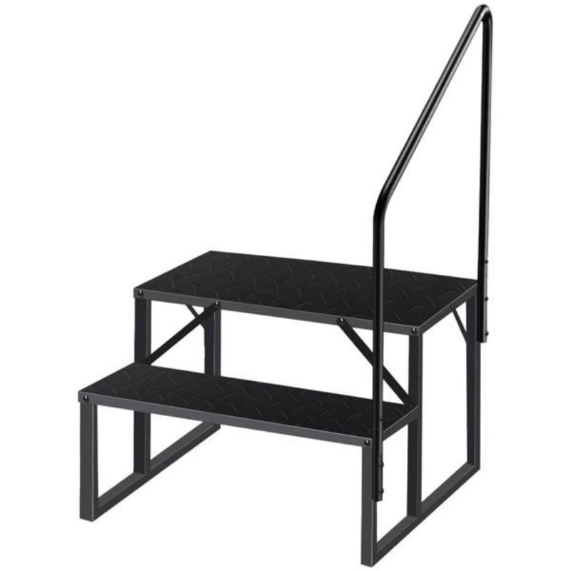 Mobile Ladder Above Steps Home Pool Ladder 2 Ground Swimming Step RV Load Capacity Lb 660 Panel Handrail With AntiSlip With Sta_voghion.com