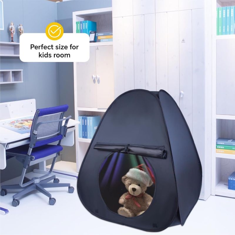 Cwsk Sensory Tent For Kids - Portable Pop-Up Calming Nest With CPC Certification, Blackout Tent For Focus & Relaxation (ADHD, Autism, SPD)_voghion.com