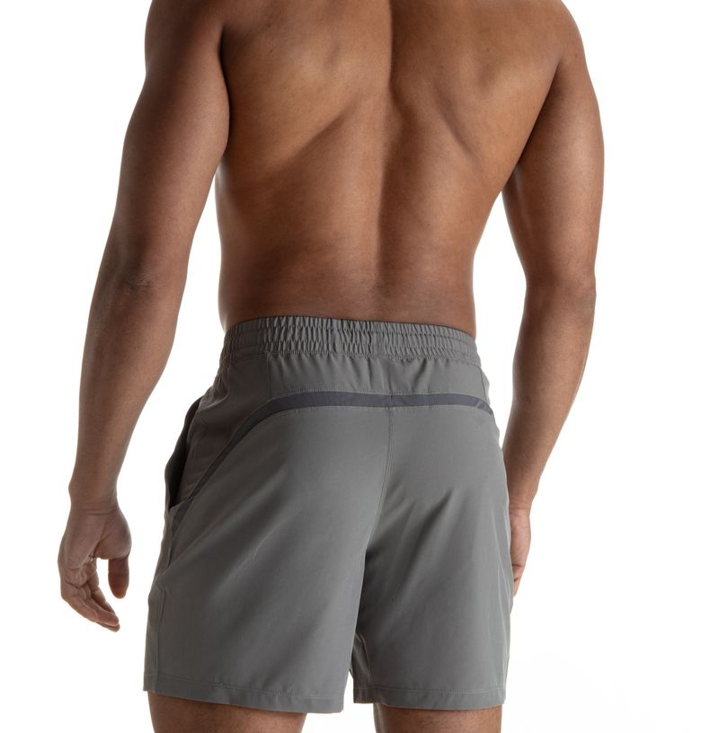 Men's Mesh Panel Running Shorts - Quick-Dry & Breathable For Gym Basketball & Outdoor Workouts (Black/White)_voghion.com
