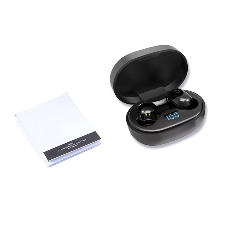 1 Set Wireless Bluetooth-compatible 5.0 Stereo Surround LED Power Display Automatic Pairing IPX5 Waterproof Earbud_voghion.com
