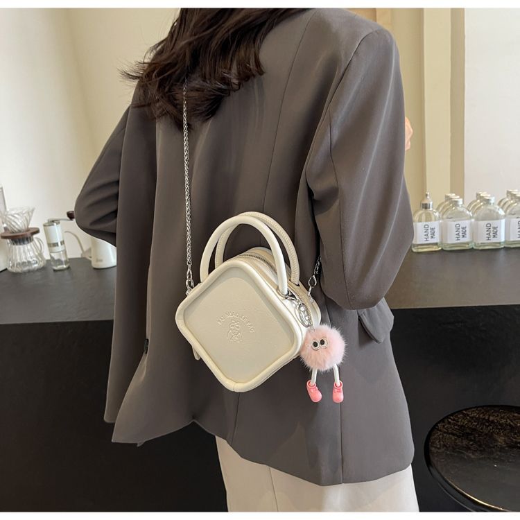 H7 borsa a tracolla con catena versatile e di alta qualità in argento da donna, mini borsa a mano, piccola borsa quadrata_voghion.com