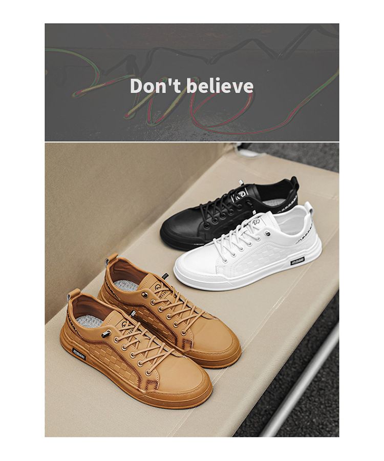 Men's 2024 new summer breathable work board men's wear-resistant and comfortable casual leather black labor protection_voghion.com