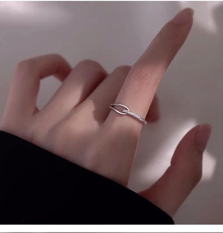 925 Sterling Silver Rupert's Tears Ring For Women, Ins Korean Version, Light Luxury, Simple Niche Design, High-end Feel,_voghion.com