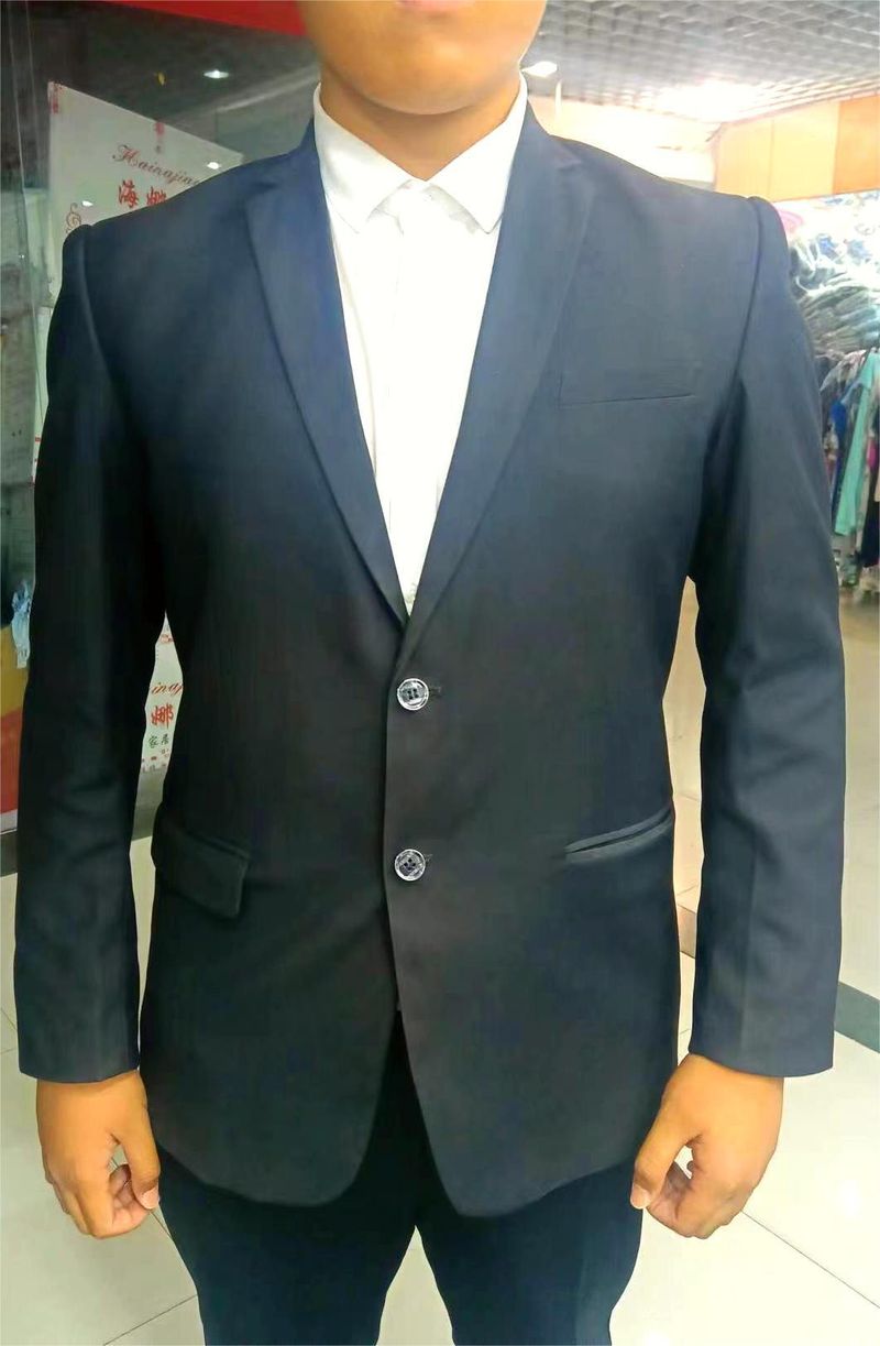 Completo da uomo CT in stile coreano, vestibilità slim con revers a lancia, taglie forti, abbigliamento formale per colloqui di lavoro_voghion.com