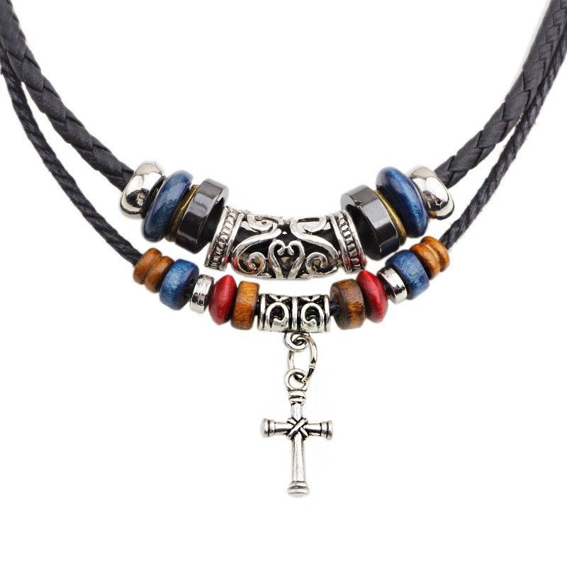 Mode Halskette Doppelschicht gewickelt koreanischen Samt einfache Choker Schlüsselbein Kette High-End-Gefühl_voghion.com