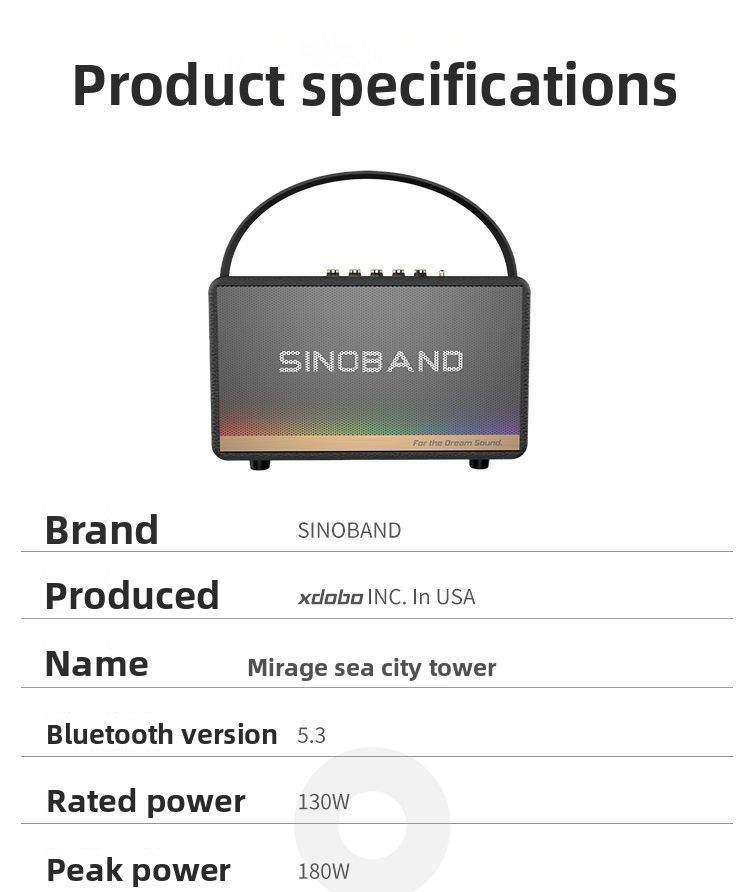 【High Quality】 Xidobao Xdobo Mirage Home Karaoke Electric Blowing Tube Bluetooth Speaker 130W High Power Outdoor_voghion.com