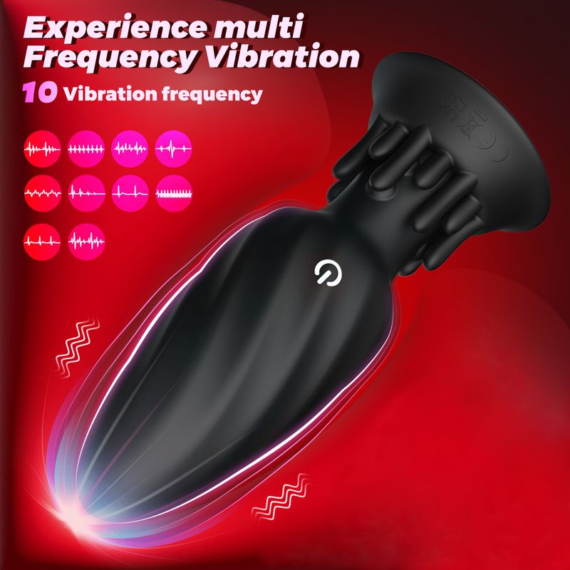 Plug anale con vibrazione rotante e base a stoppino, versione APP, per uomini e donne, flirt, masturbazione anale, giocattoli sessuali per adulti_voghion.com