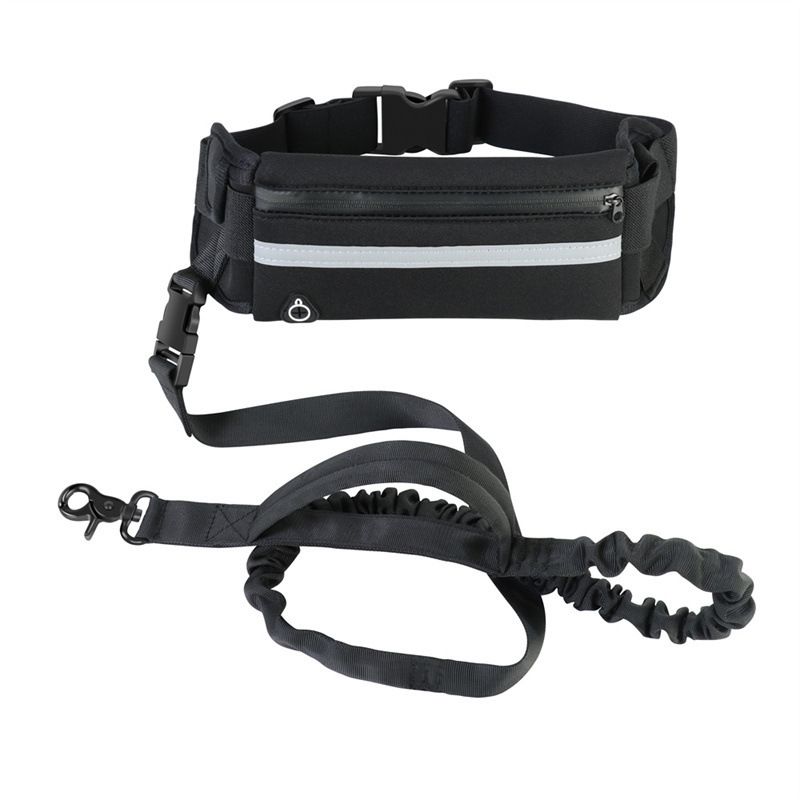 Sports Waist Bag Dog Set Reflective Elastic Explosion-Proof Outdoor Pet Supplies Running Leash_voghion.com